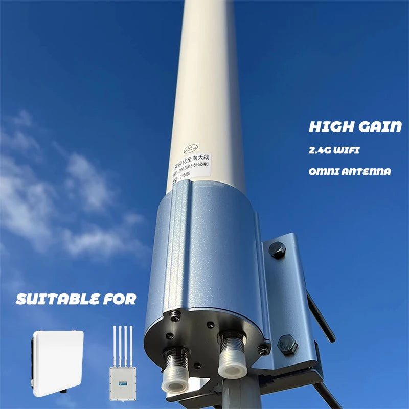 2.4G5GHz Wifi Wimax Outdoor Omni Directional Fiberglass Depole Antenna  for  Rocket Mobile signal Wifi signal Coverage Repeater