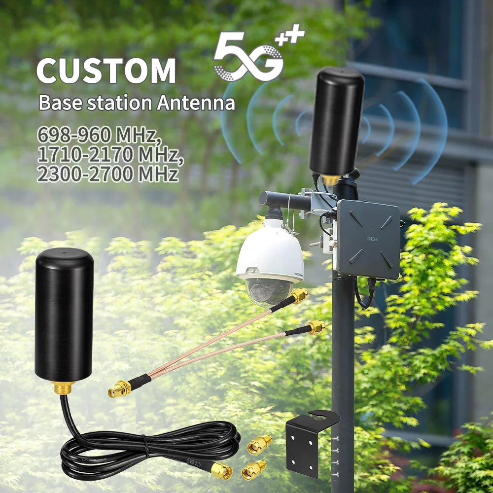 5G Ready Vertical Polarized Omni-Directional 4G LTE Cellular MIMO 8dBi Antenna Compatible with Modem Router IP67 Rating