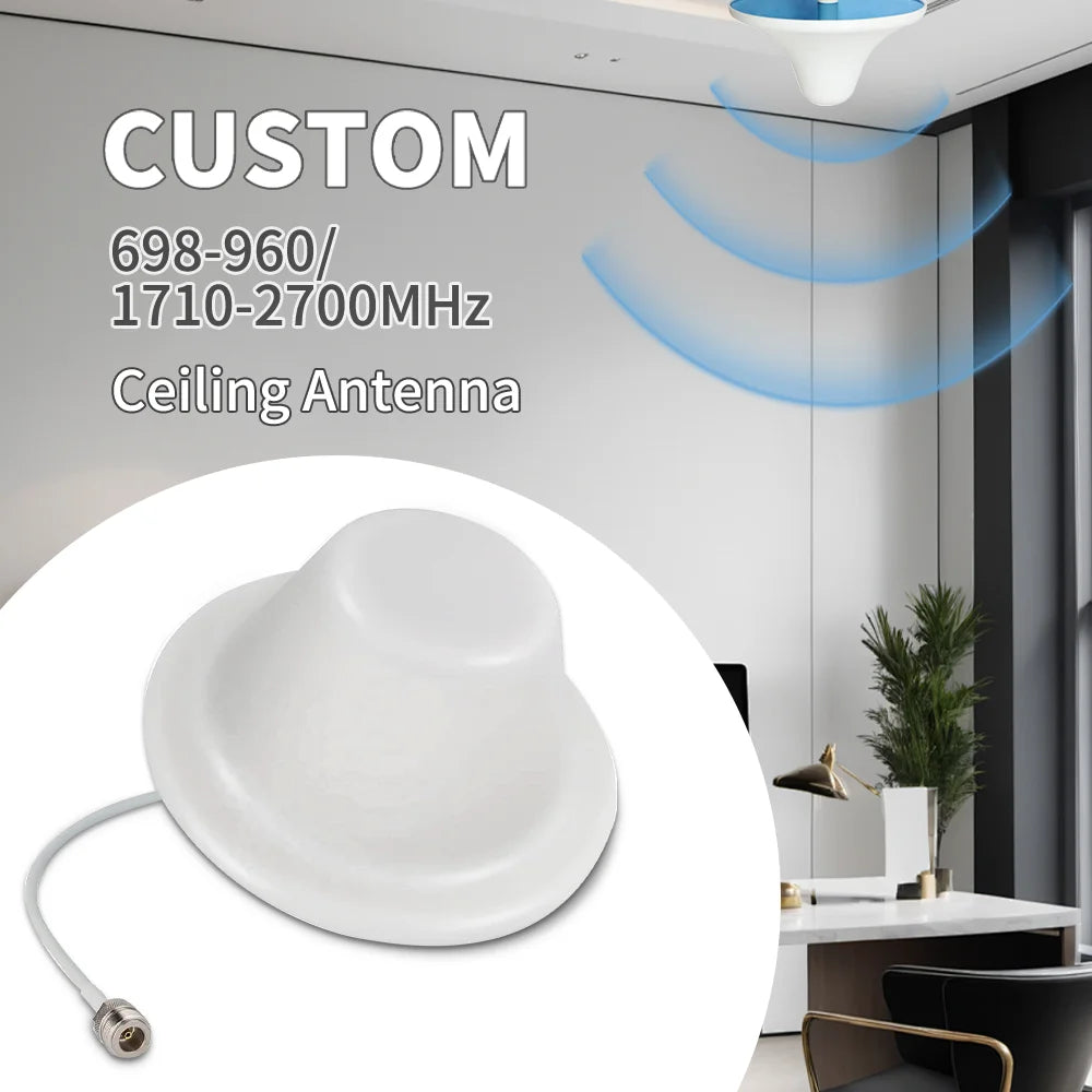 ARRONNA C803119 Omni Vertical 698-960/1710-2700MHz 2/5 DBi Indoor LTE 4G WiFi Ceiling Mount Broadband Antenna for Signal Booster