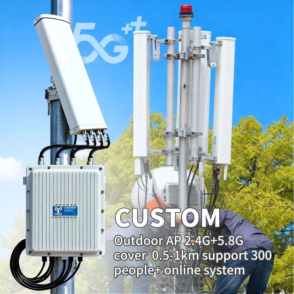 ARRONNA KEY OEM 11ax WiFi 6 System Outdoor Waterproof Access Point 4 Antennas 3657Mbps 2.4G&5.8G 1-2KM Radius 256+ Users