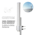 ARRONNA Key Customized 10dBi Waterproof 2.4G 5.8G Dual Band Omni Fiberglass Antenna Outdoor Use Signal Booster Kit N-Type Female
