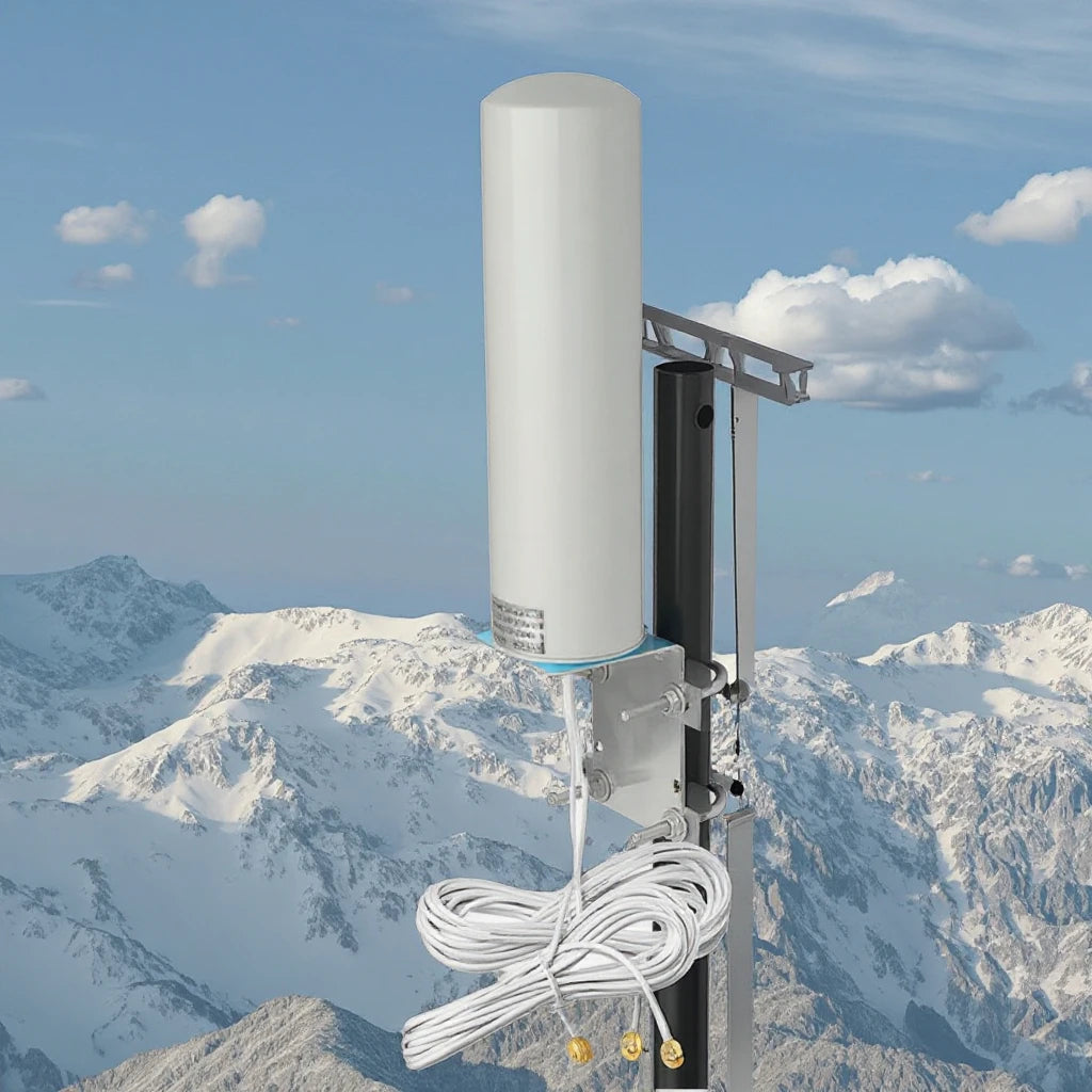 ARRONNA Long Range 20 km Dual Band 2.4G 5G MIMO WiFi Vertical Antenna Connector Outdoor Omni Base Station IP67 Rated