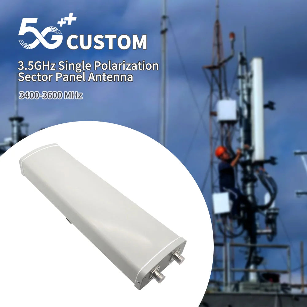 ARRONNA S518258 Vertical Polarization Outdoor Roof Mount Sector Antenna 3.5GHz 4G/LTE 18dBi Gain F Female Connector High Power