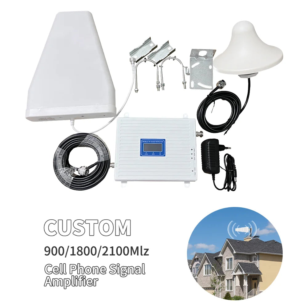 Arronna Tri-Band 5G GSM Mobile Signal Booster - LTE Network Repeater