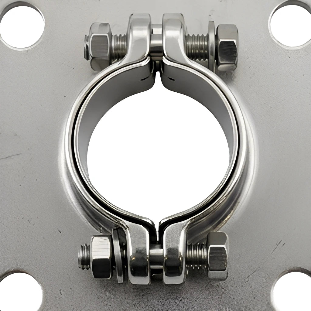 Arronna Stainless Steel Multi-Purpose Antenna Clamp Bracket Kit with U Bolts for Outdoor Installation