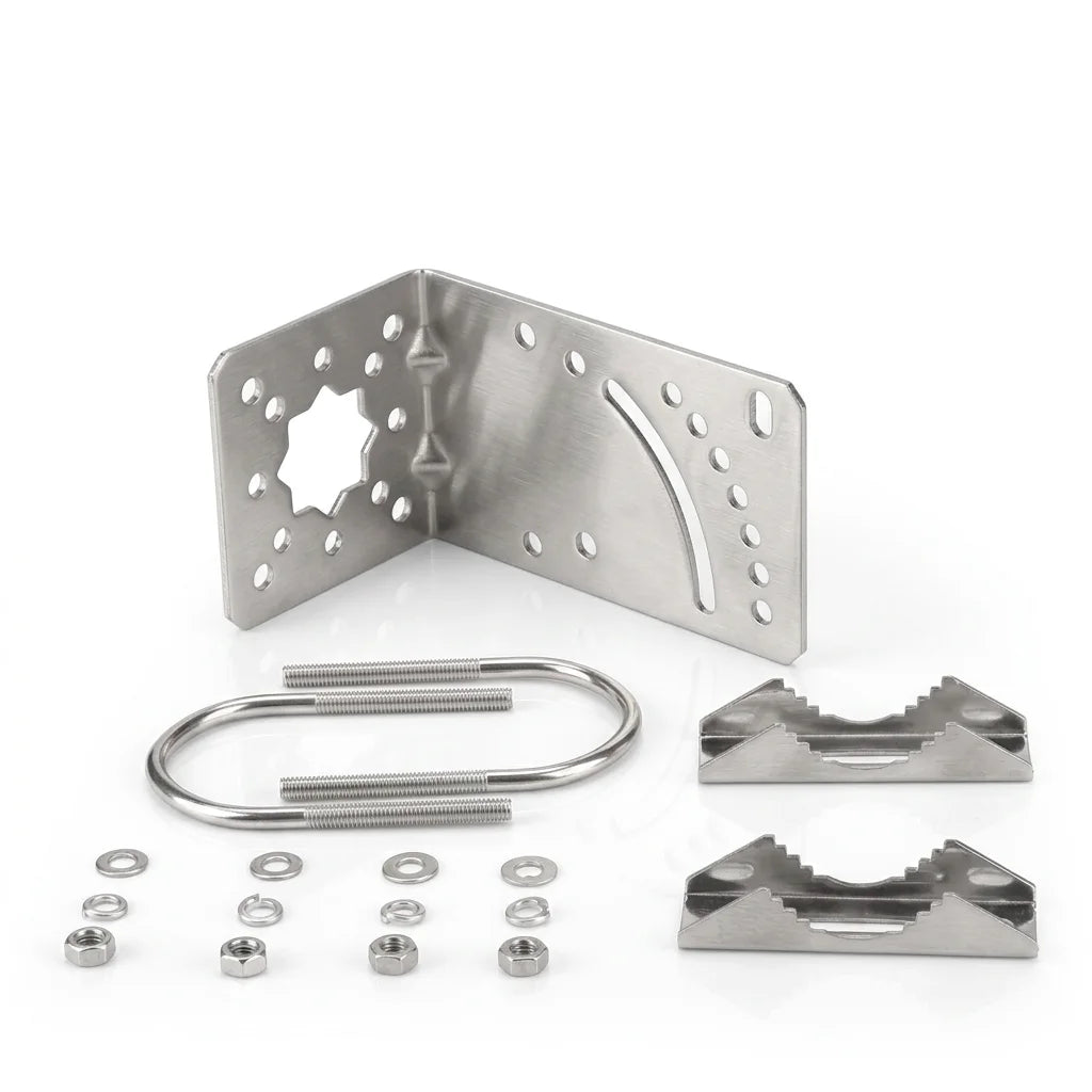 Arronna Stainless Steel L Mounting Bracket Kit for LPDA Yagi Antenna with U Bolts Outdoor Hardware