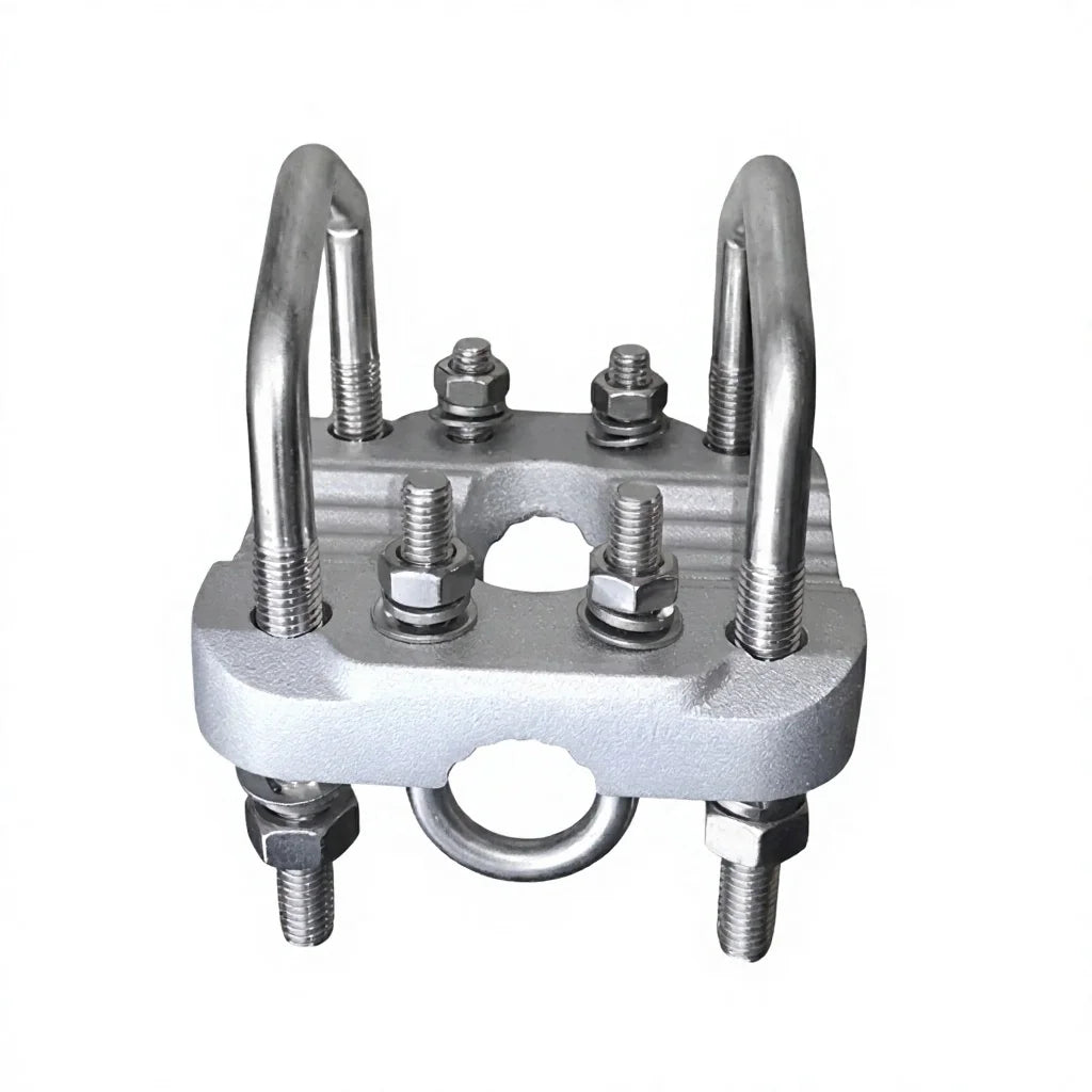 Arronna Heavy Duty Cast Mast Mount Bracket Kit with U Bolts Antenna Installation Hardware