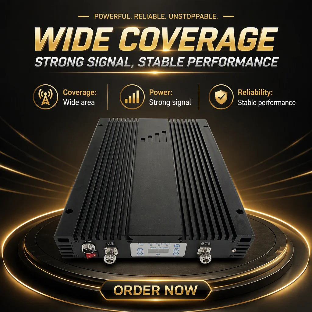 Arronna High Power Tri Band Mobile Signal Repeater 80dB 30dBm GSM 3G 4G RF Booster