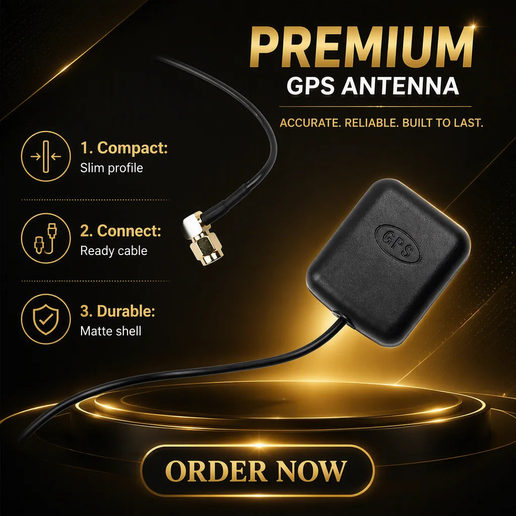 Arronna Active GPS Ceramic Patch Antenna 1575.42MHz SMA Magnetic External for Receiver Module