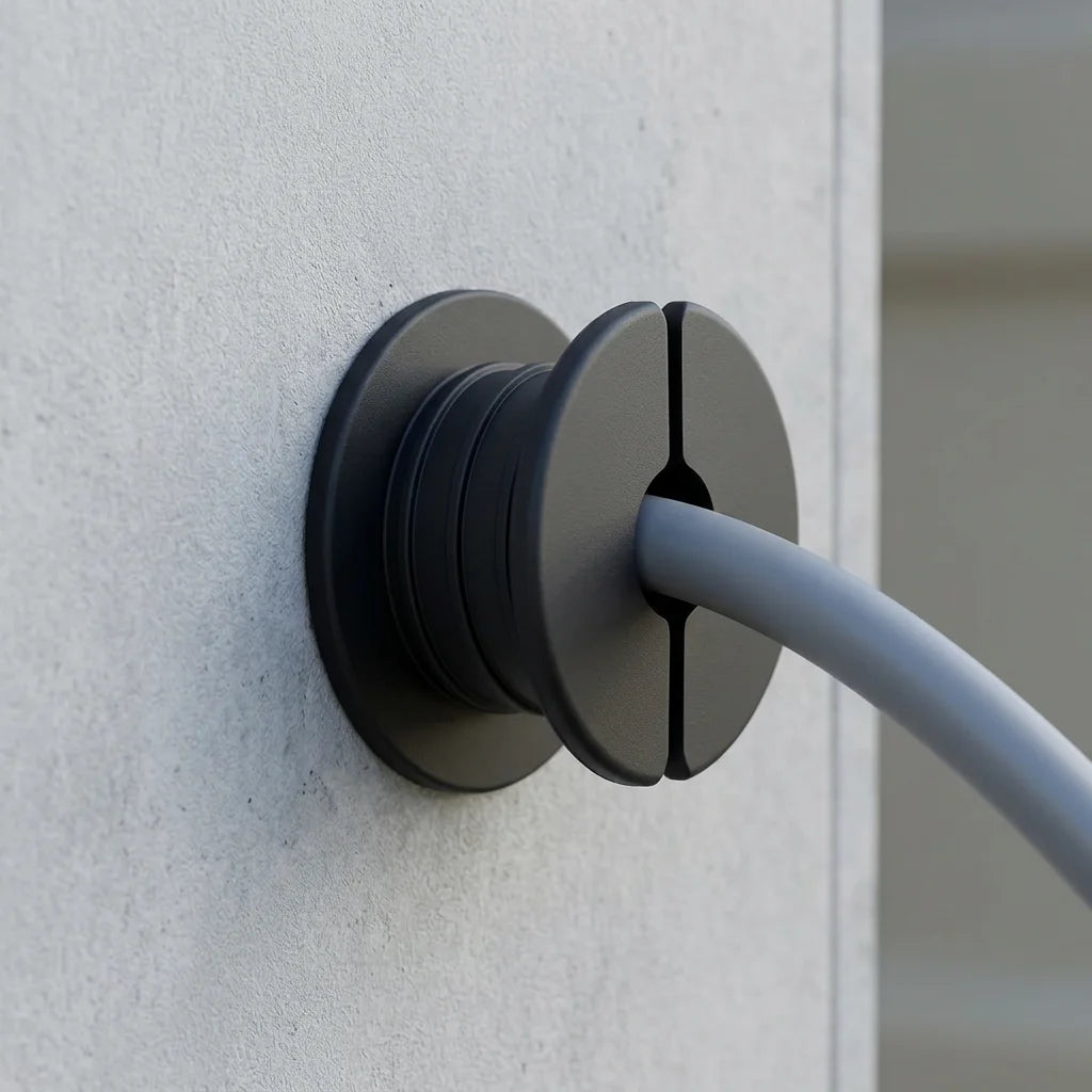 Arronna Silicone Cable Grommet Routing Kit for 3 4 Inch Wall Hole with Split Side Design