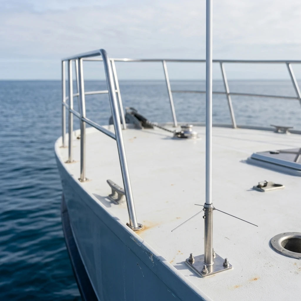 Arronna AIS High Gain 8dBi VHF 156-163MHz 1.2m Omnidirectional Fiberglass Marine Antenna Boat Ship