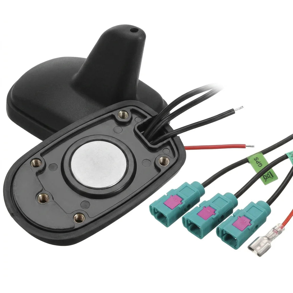 Arronna 4-in-1 Car Roof Shark Fin Combination Antenna GPS 4G DAB FM AM FAKRA Female Vehicle Aerial