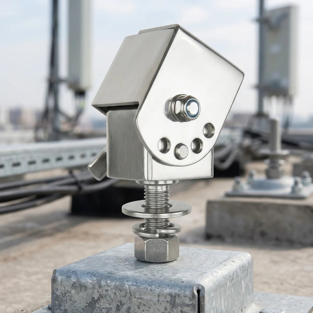 Arronna Adjustable Fold Down Antenna Pole Mount Kit Stainless Steel with Pivot Lock Hardware