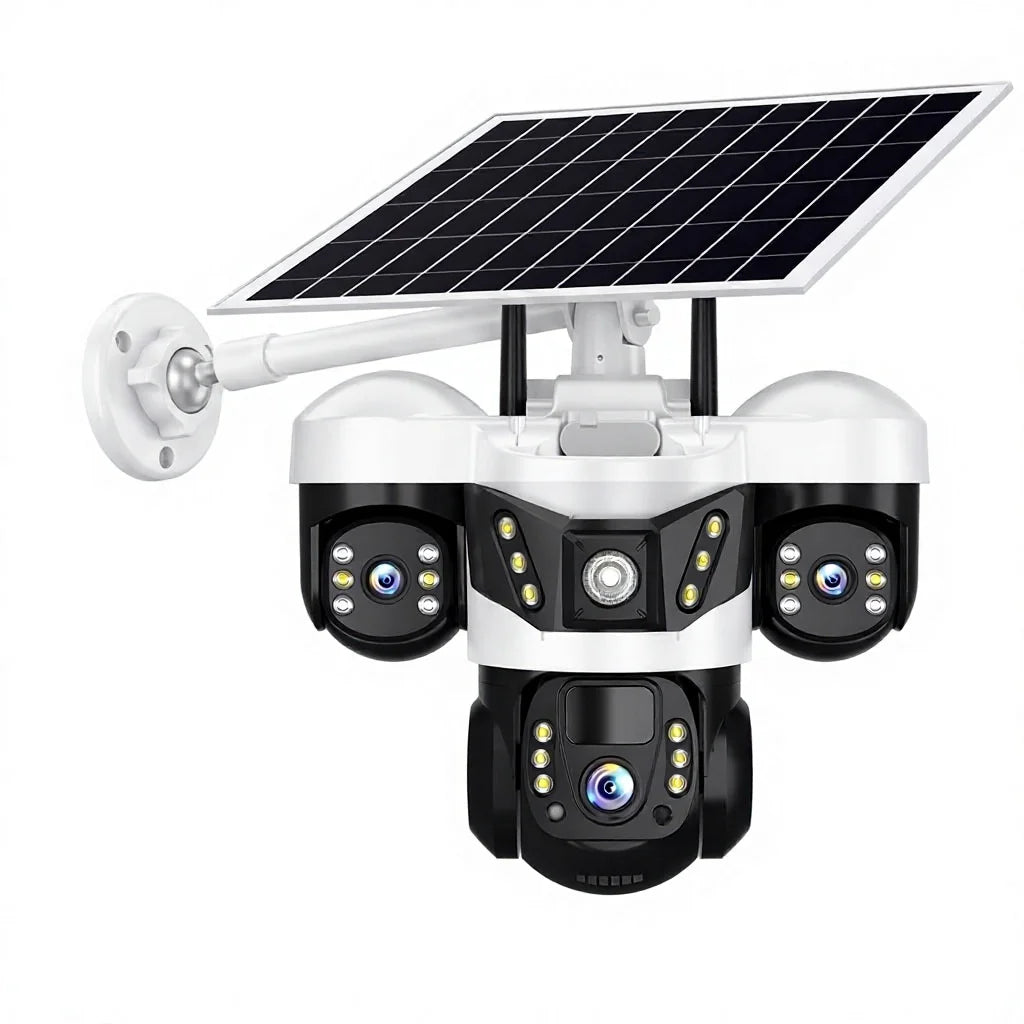 Arronna 4G LTE Solar Powered Wireless CCTV Camera Kit PTZ IP66 H.265 6MP Outdoor Farm