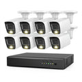 Arronna 8CH 5MP Hybrid DVR NVR Kit with 8 Cameras IP67 IR 30m H.265+ HDD Recording
