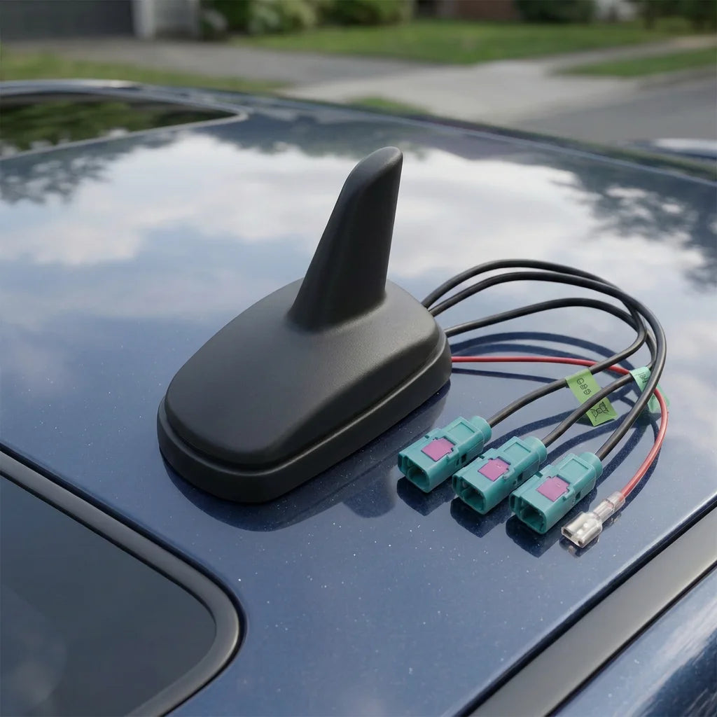 Arronna 4-in-1 Car Roof Shark Fin Combination Antenna GPS 4G DAB FM AM FAKRA Female Vehicle Aerial