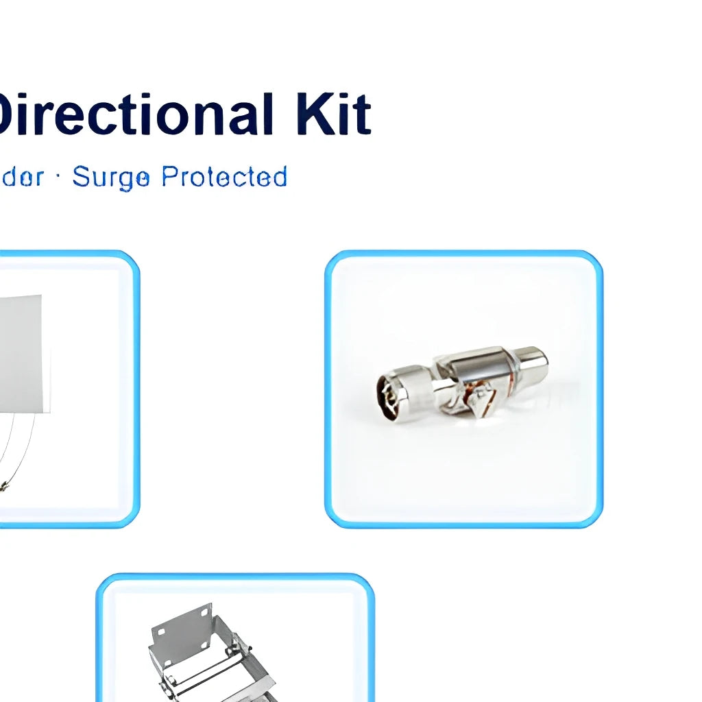 Arronna K3 Rural Directional Antenna Kit 600-6000MHz Dual Port 2x2 MIMO IP67 N Lightning Arrester 400-Class Coax 5m 1-5km
