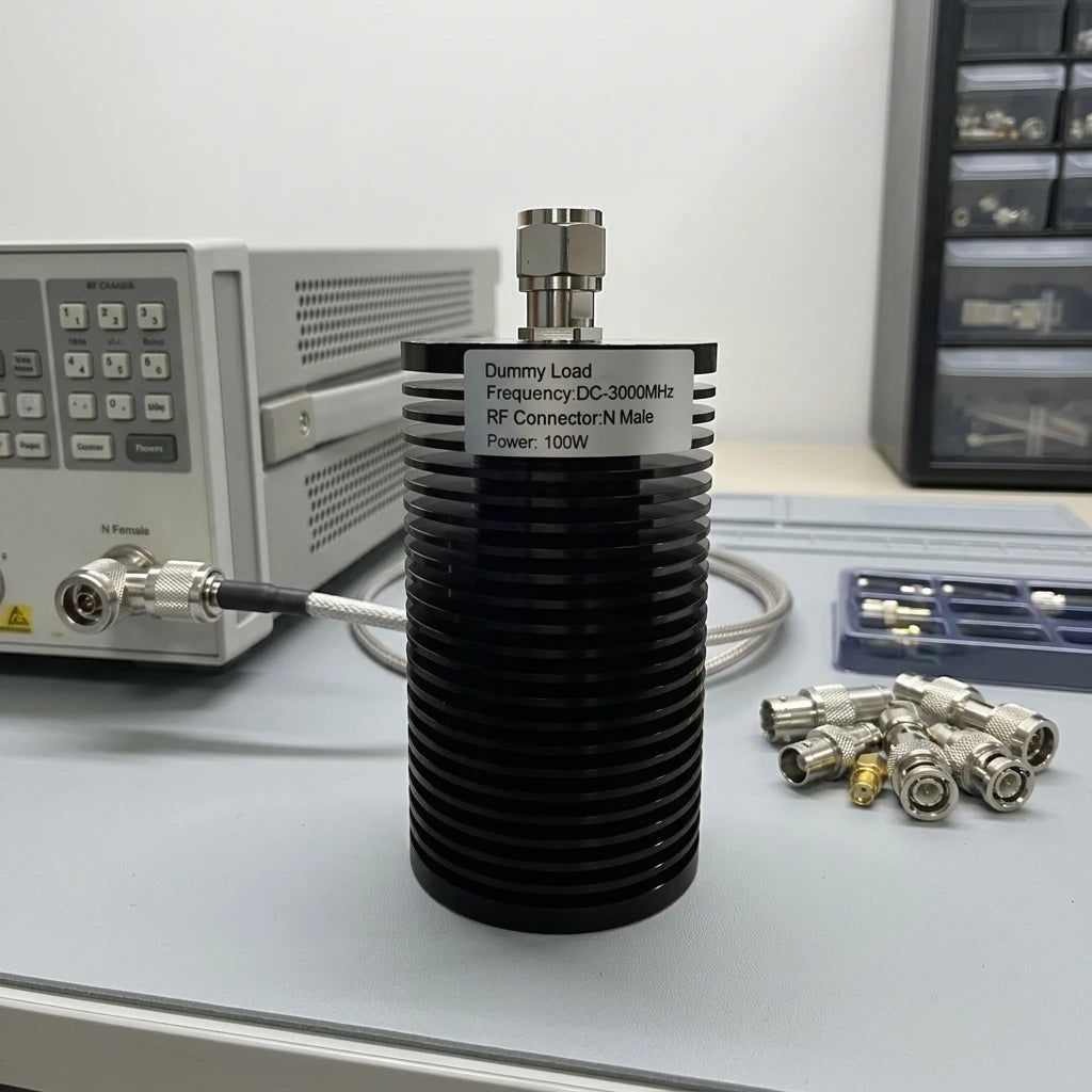 Arronna 100W RF Dummy Load N Male 50 Ohm DC-3GHz Fin Heat Sink Radio Frequency Load