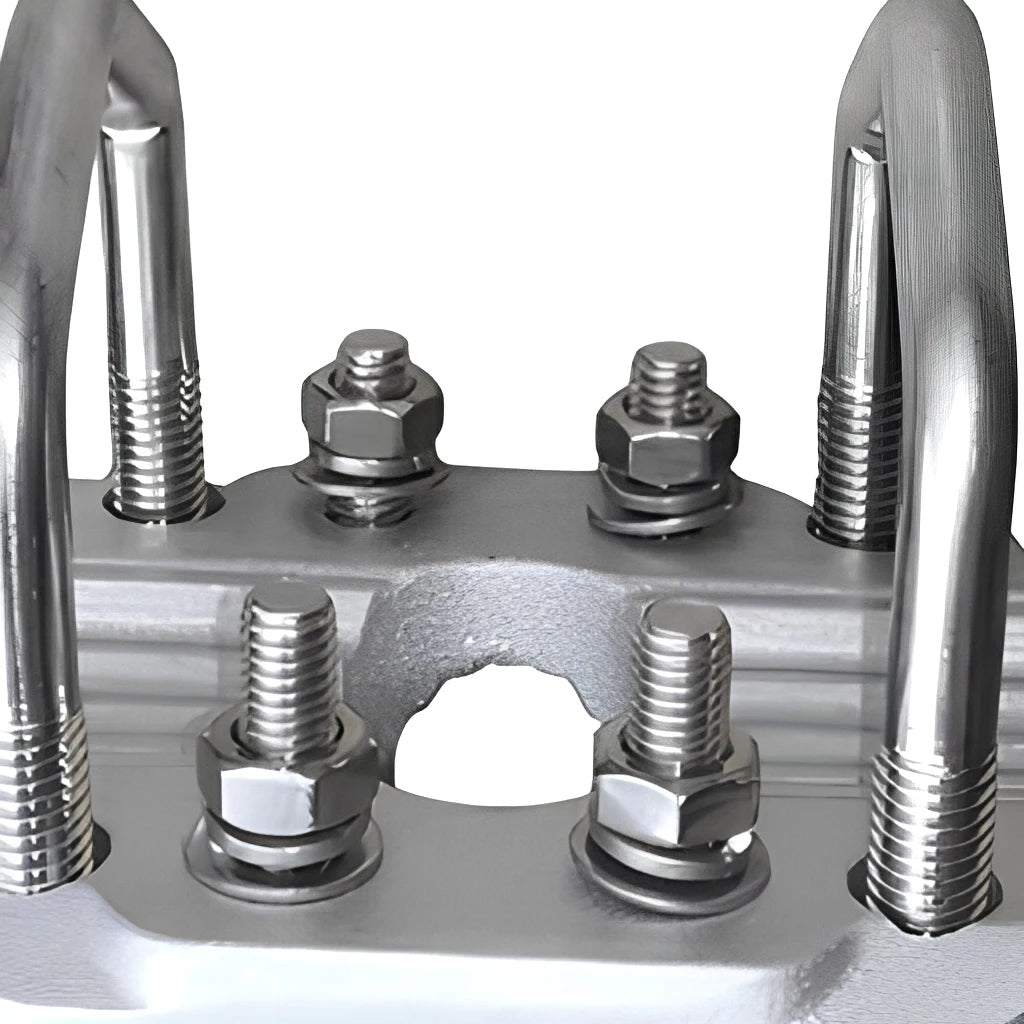 Arronna Heavy Duty Cast Mast Mount Bracket Kit with U Bolts Antenna Installation Hardware