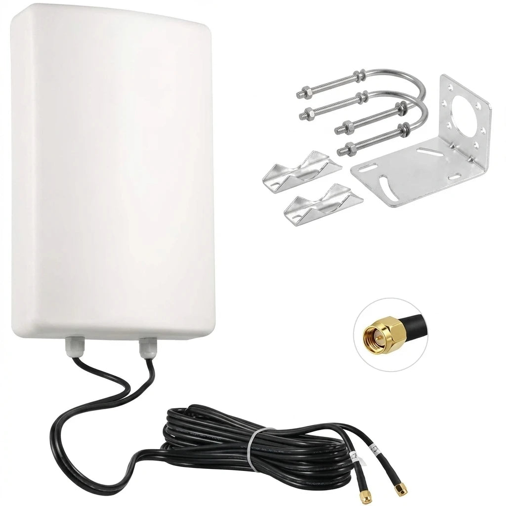 Arronna 5G 4G LTE 2x2 MIMO Outdoor Directional Panel Antenna Dual SMA Male External CPE Antenna 698-3800MHz