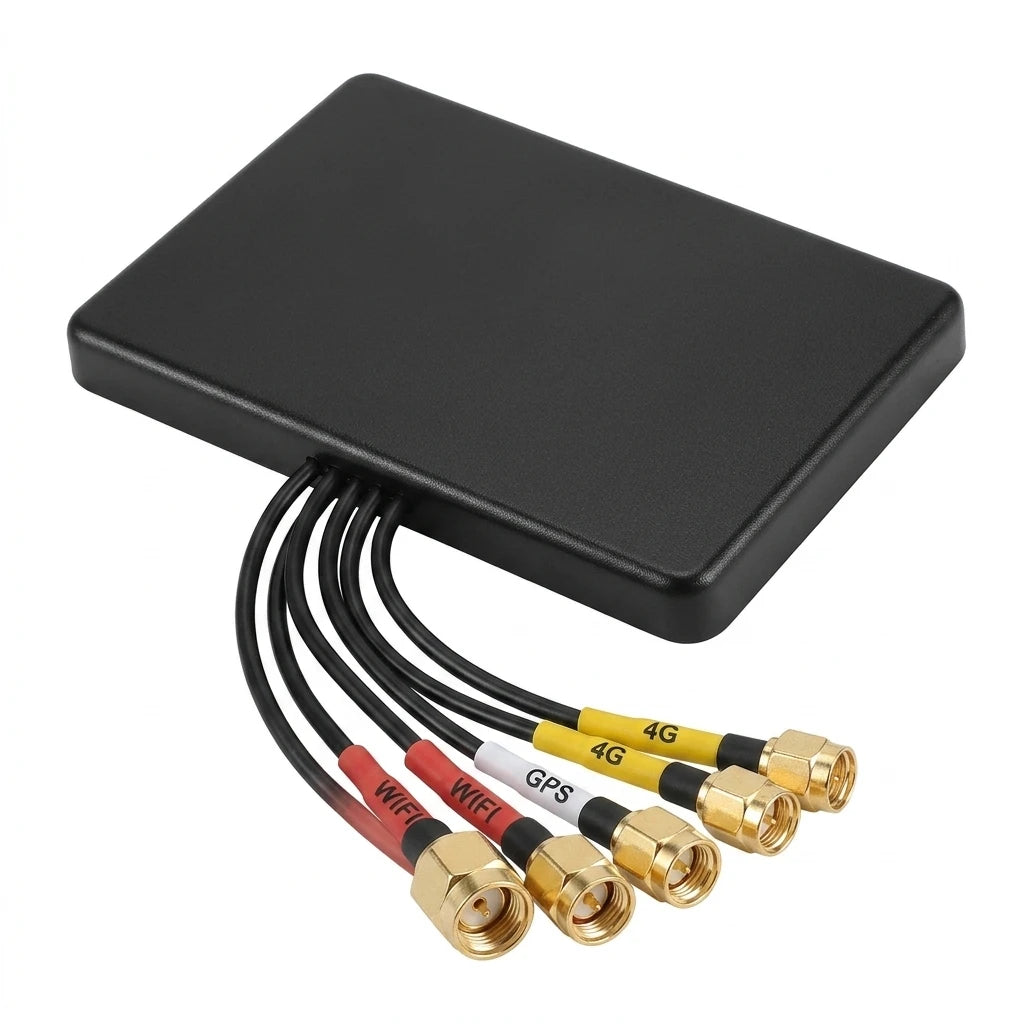 Arronna 5-in-1 4G 5G Full Band Vehicle Adhesive Mount Antenna Multi Band MIMO GPS WiFi Comm Roof Panel