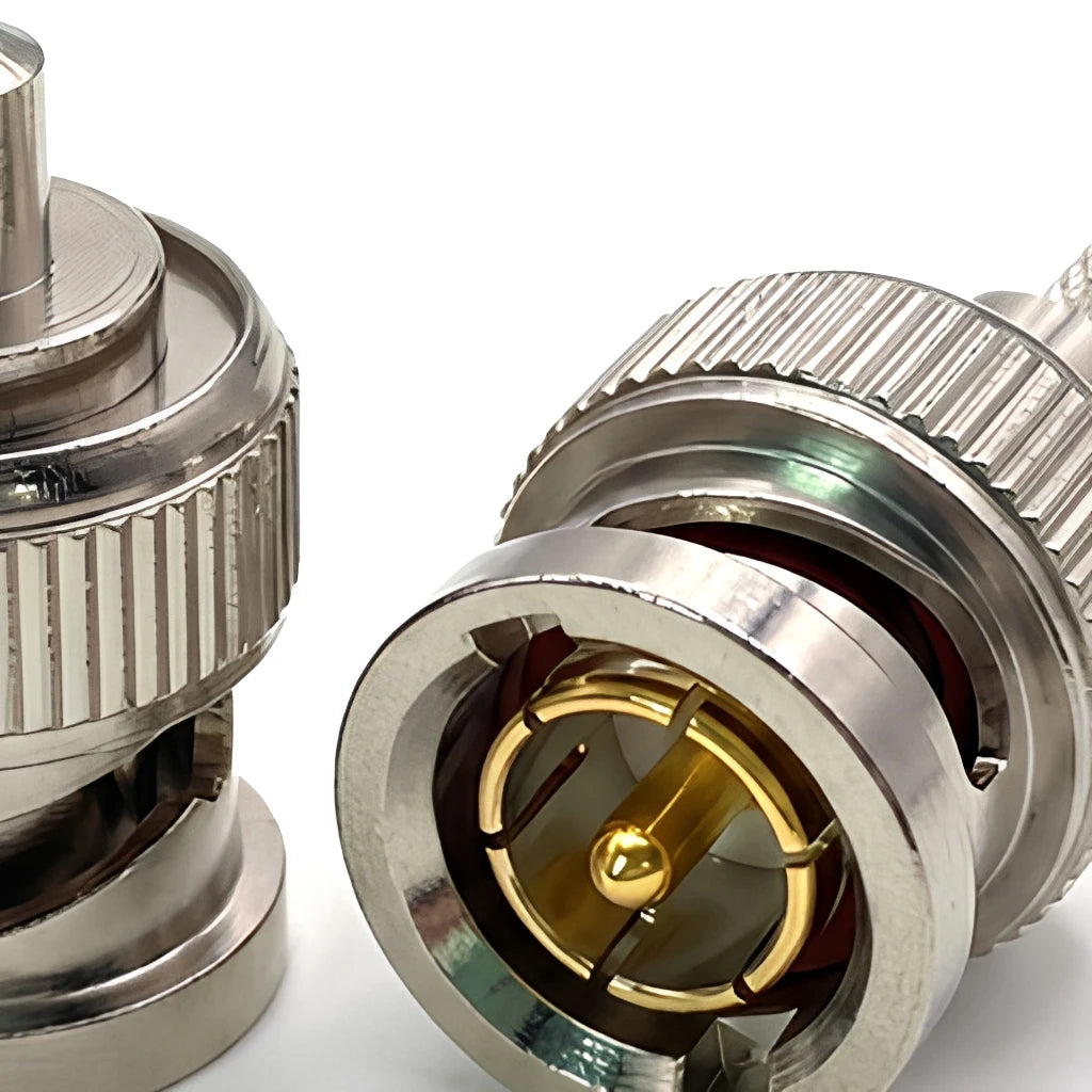 Arronna BNC Male Crimp Plug Coaxial Connector 50 Ohm Nickel Plated for RG58 RG142 Cable