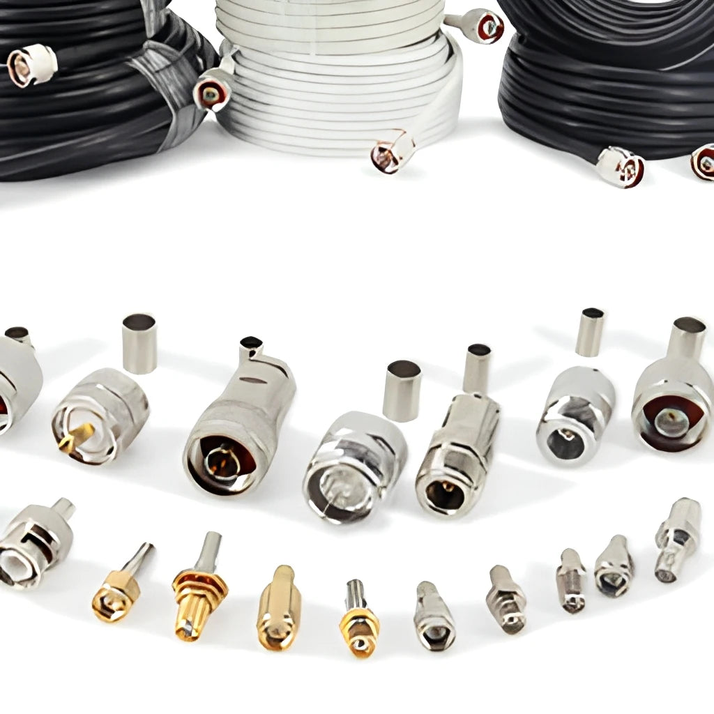 Low Loss 50 Ohm Coaxial Cable 15m N Male to N Male 400-Class Feed Line for Outdoor Antenna Long Distance Run