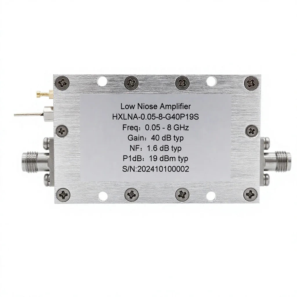 Arronna Broadband LNA Module Low Noise Amplifier 0.05-8GHz 40dB SMA Female RF Amplifier