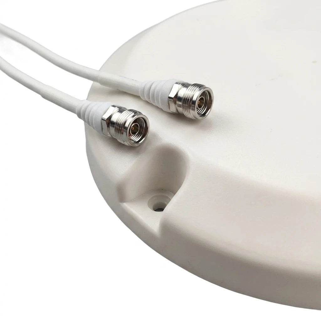 Arronna 698-4000MHz 2x2 MIMO Indoor Ceiling Omni Antenna Dual N Female Pigtail DAS 5G 4G