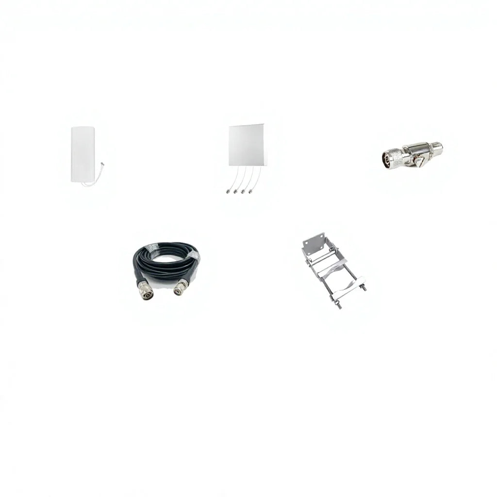Arronna K3 Rural Directional Antenna Kit 600-6000MHz Dual Port 2x2 MIMO IP67 N Lightning Arrester 400-Class Coax 5m 1-5km