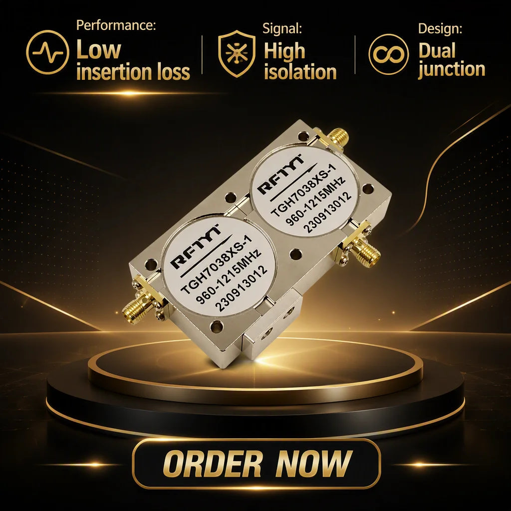 Arronna 960-1215MHz Dual-Junction RF Circulator SMA Female Low Insertion Loss High Isolation