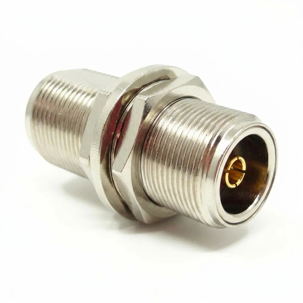 Arronna N Female to N Female Bulkhead Feed Through RF Coaxial Adapter 50 Ohm Panel Mount