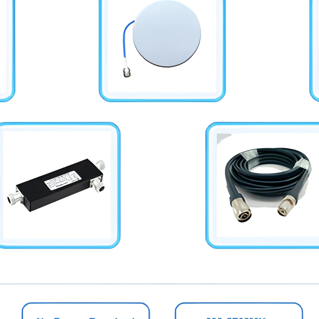 Arronna K1 Indoor DAS Coverage Kit 800-3700MHz Vertical Ceiling Omni Antenna 2Pcs Cavity Splitter Coupler 400-Class 50 Ohm