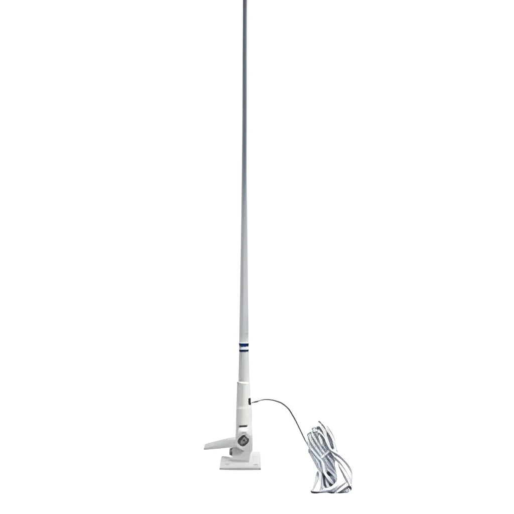 Arronna 2.4m 8ft VHF Marine Antenna 156-163MHz 6dB Fiberglass Boat Radio Antenna with Ratchet Mount