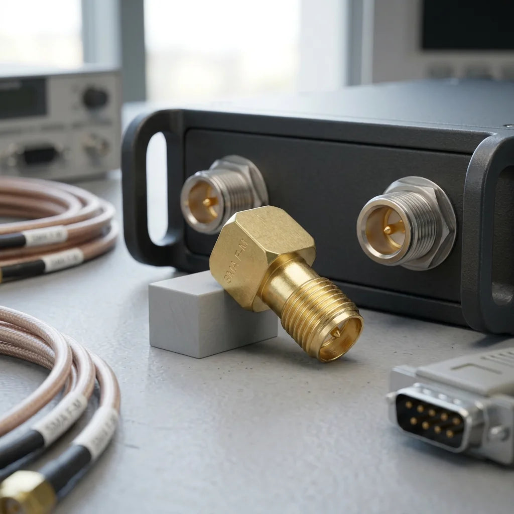 Arronna SMA Female to N Male RF Adapter 50 Ohm Straight Connector for Antenna Cable Conversion