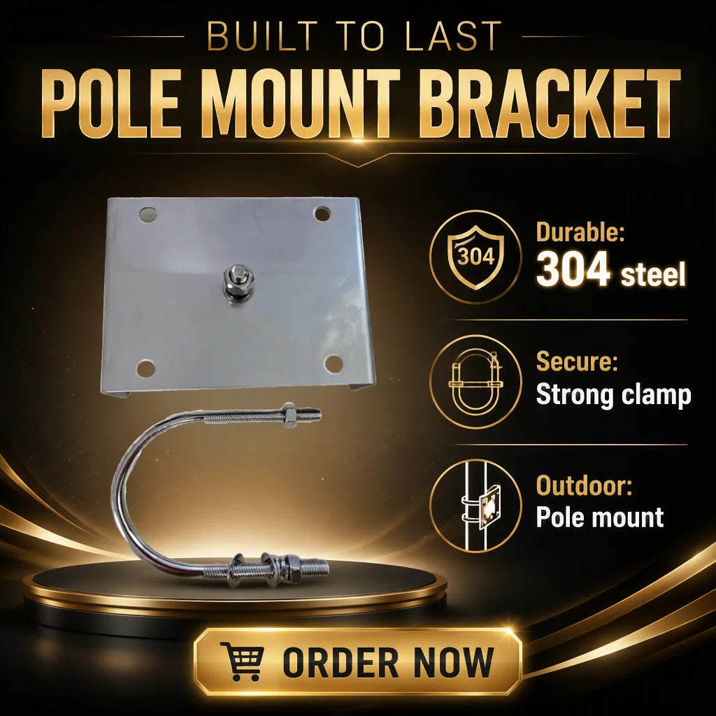 2 Pack Antenna Pole Mount Clamp Bracket Kit for Outdoor Antenna WiFi Bridge Dual Installation