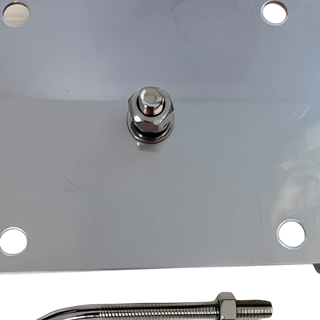 Arronna AR-P02 304 Stainless Steel Pole Mount Clamp for Antenna Mast Bracket 30-80mm U Bolt Outdoor Installation
