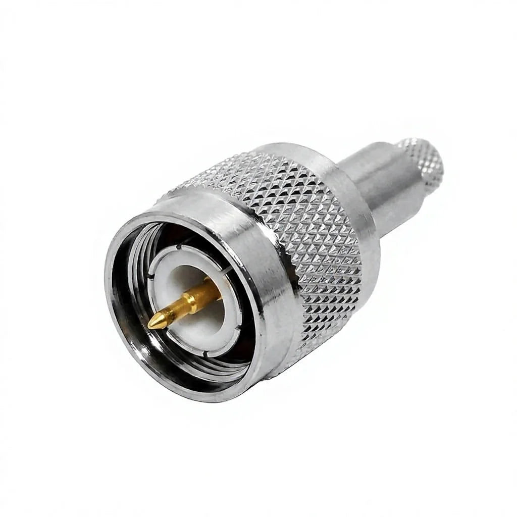 Arronna TNC Male Crimp Connector 50 Ohm RF Coaxial Plug Nickel Plated for RG58 RG142 LMR195