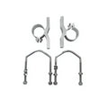 Arronna Base Station Antenna Pole Mount Bracket Kit with Pipe Clamps and U Bolts Galvanized