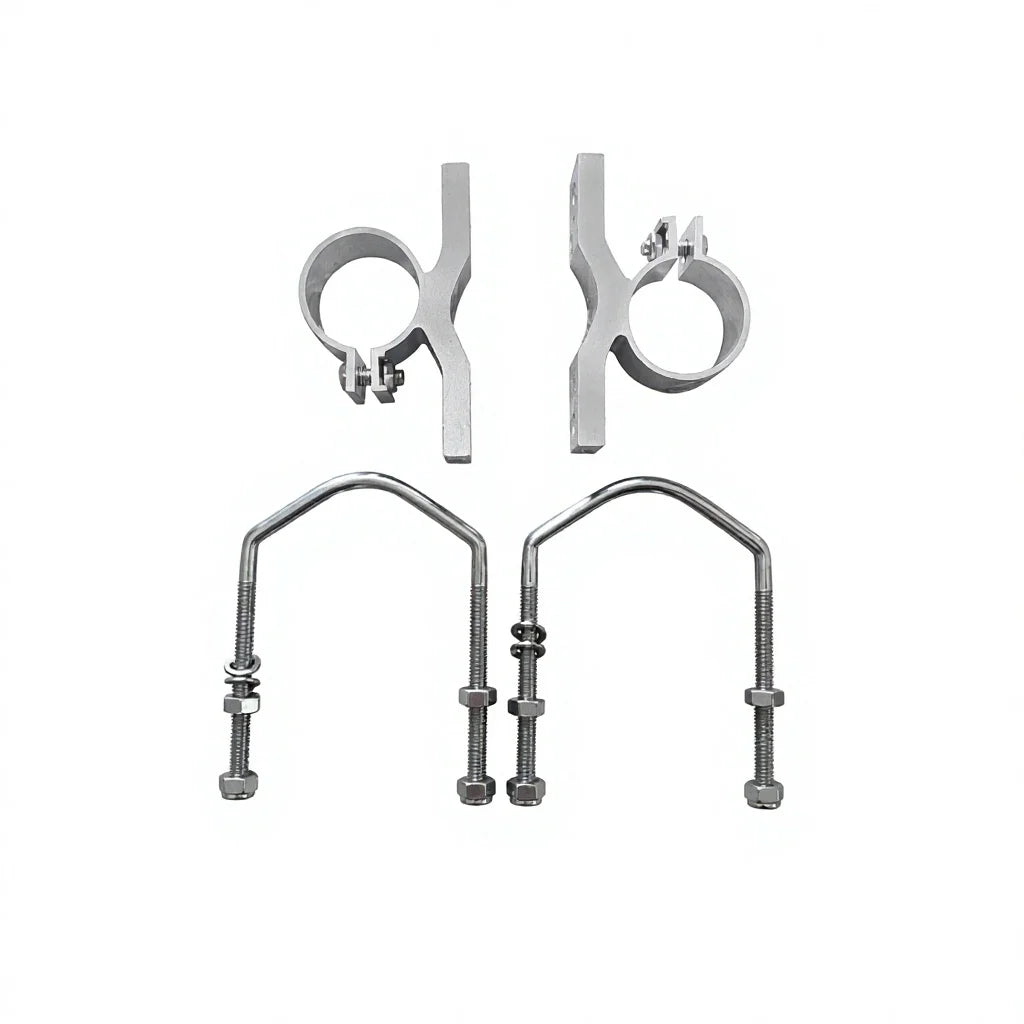 Arronna Base Station Antenna Pole Mount Bracket Kit with Pipe Clamps and U Bolts Galvanized