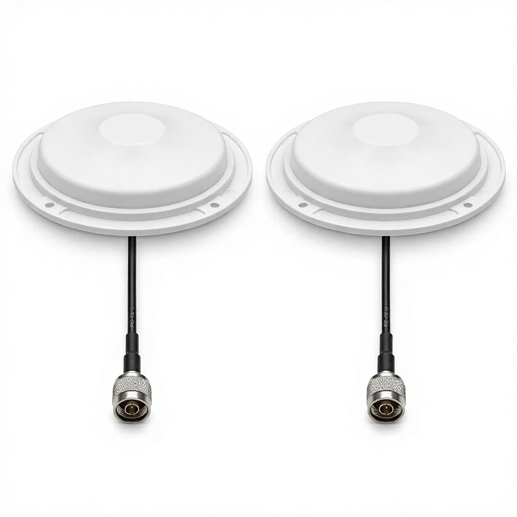 Arronna Indoor WiFi 100m2 Coverage Kit 2-Pack Ceiling Antenna 2.4GHz DAS Omni White Dome N Female