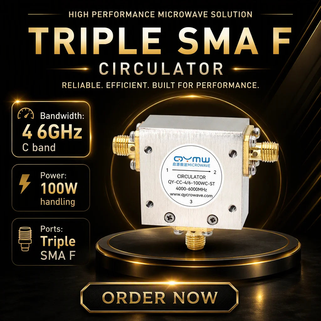 Arronna 4-6GHz C Band 100W RF Circulator 3 Port SMA Female Coaxial Circulator Base Station Grade