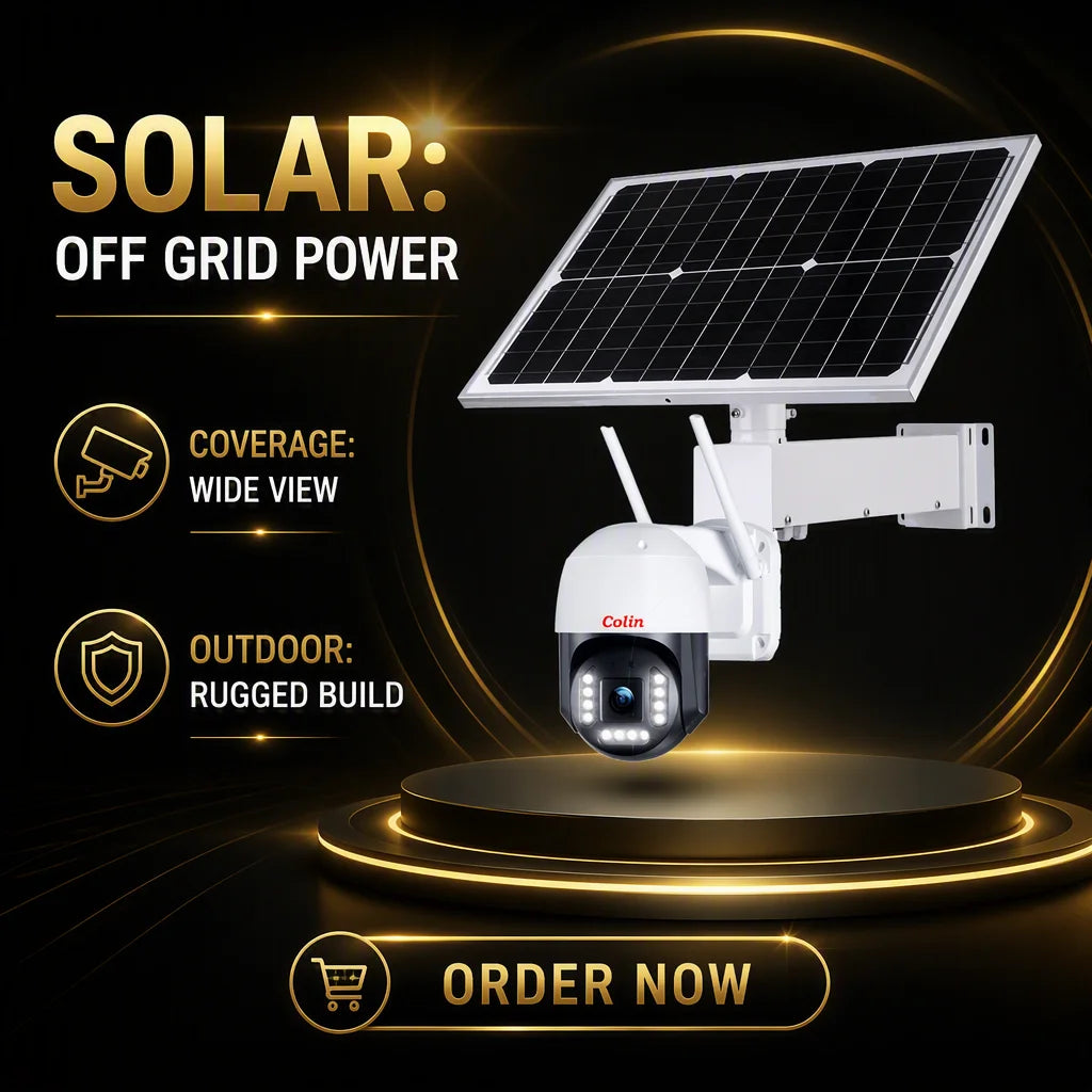 Arronna 5MP Solar PTZ Camera Kit 40W Panel 20Ah Battery Outdoor Long Endurance Wireless