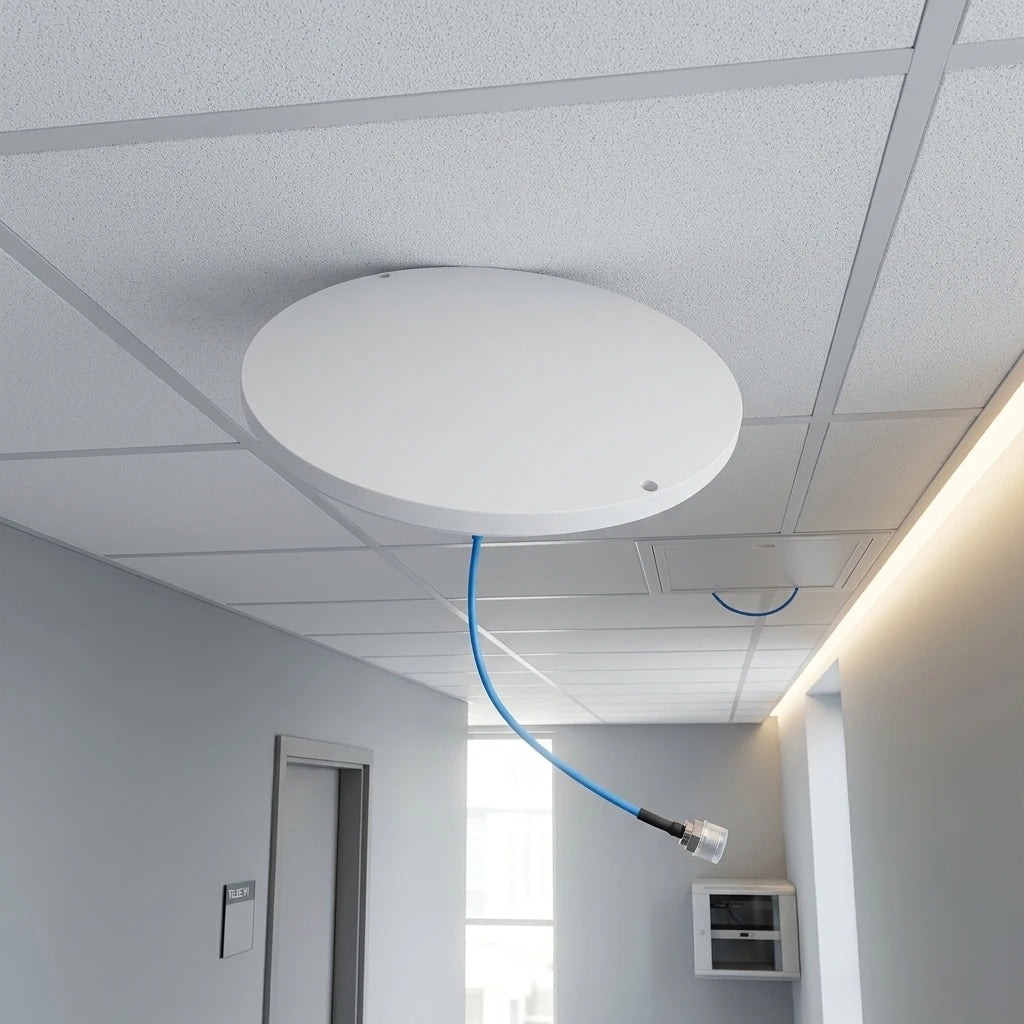 Arronna 380-6000MHz SISO Ceiling Omni WiFi DAS Antenna 2.4GHz 5.8GHz N Female White