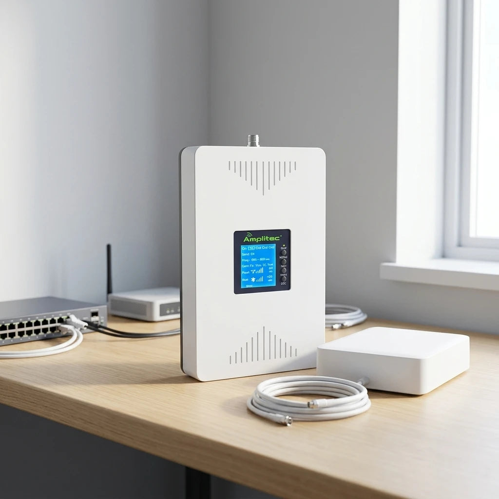 Arronna 4G 5G Dual Band Signal Booster 1800MHz B3 2496-2690MHz N41 70dB LCD Repeater