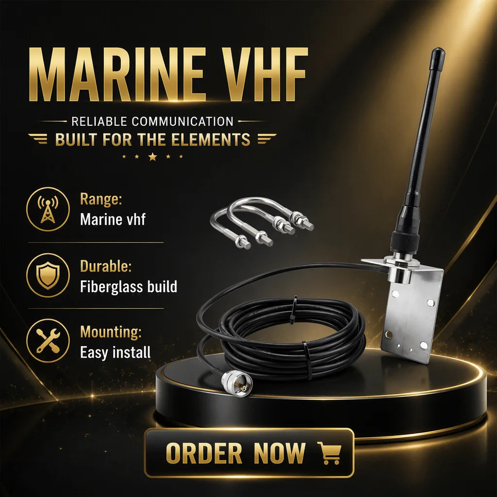 Arronna Marine VHF Antenna 156-163MHz PL259 Connector 3dBi Omnidirectional Boat Ship Radio