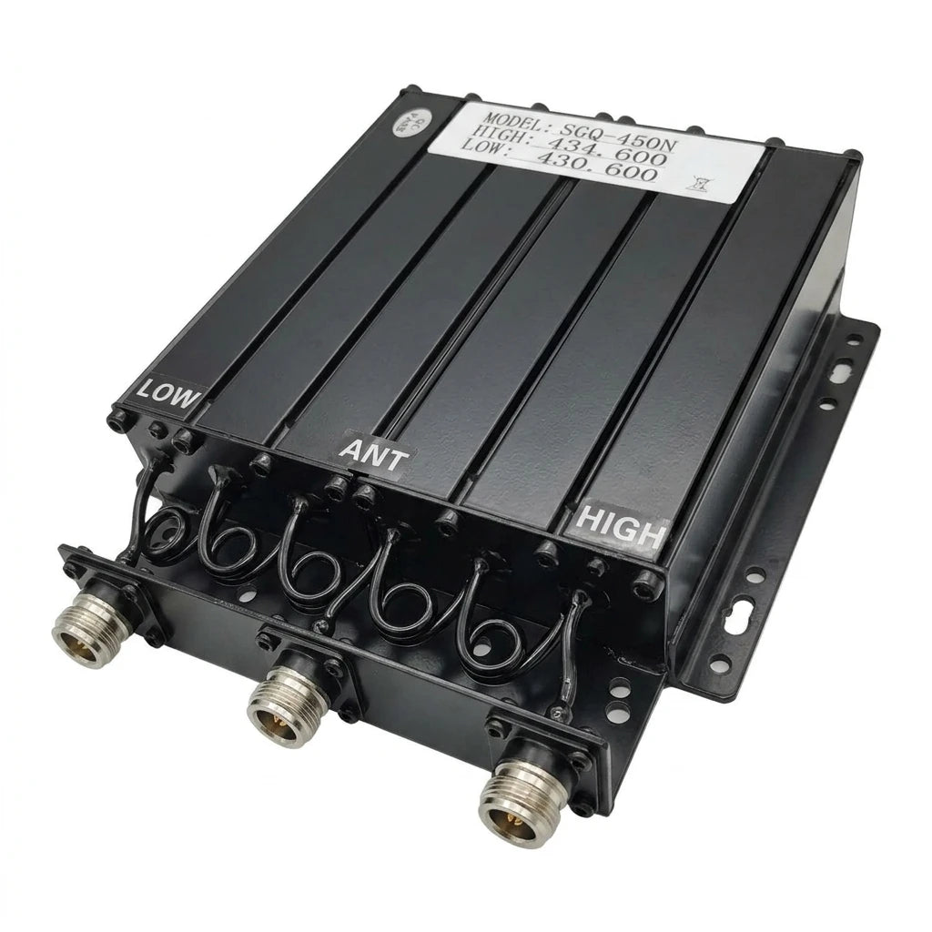 Arronna UHF Duplexer 400-470MHz 6 Cavity 30W N Female 50 Ohm for Repeater Antenna Filter