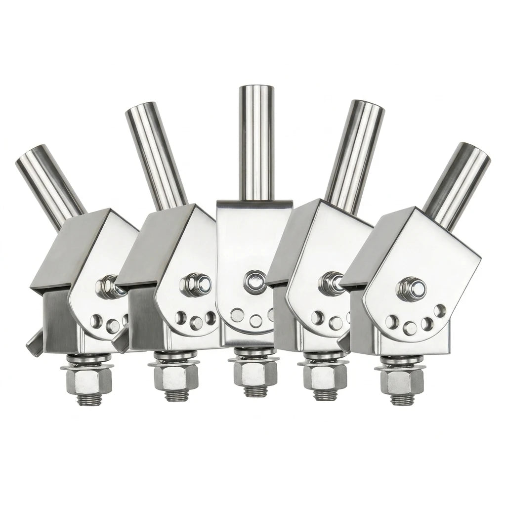 Arronna Adjustable Fold Down Antenna Pole Mount Kit Stainless Steel with Pivot Lock Hardware