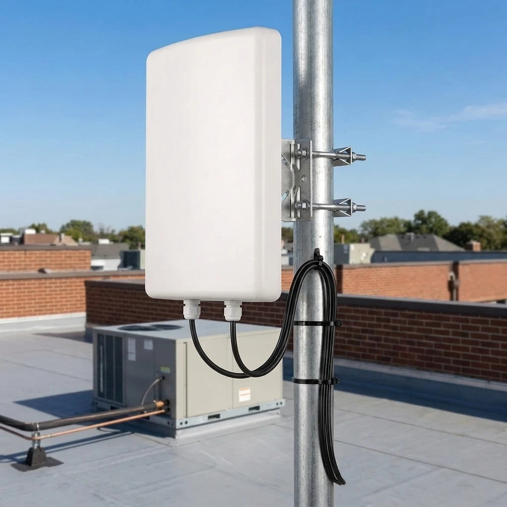 Arronna 5G 4G LTE 2x2 MIMO Outdoor Directional Panel Antenna Dual SMA Male External CPE Antenna 698-3800MHz