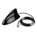 Arronna UHF 400-470MHz Vehicle Shark Fin Antenna Two Way Radio Roof Mount High Gloss Black